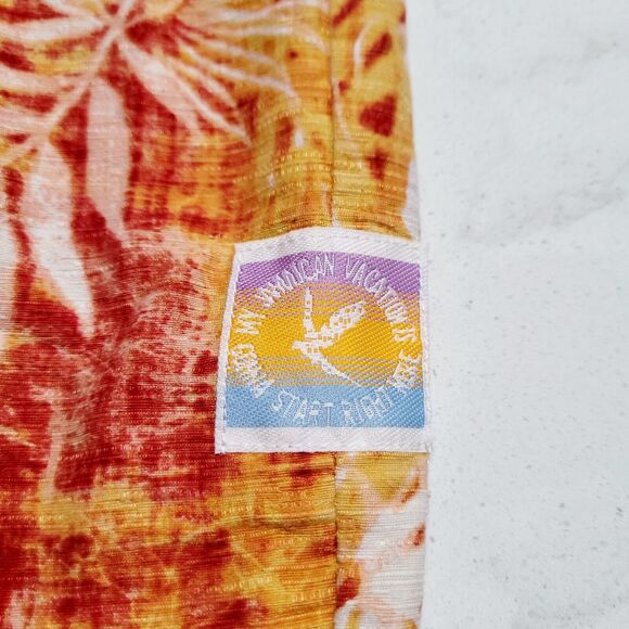 Margaritaville It's 5 O'clock Somewhere 100% Silk Hawaiian Floral Shirt NWOT - Picture 8 of 11